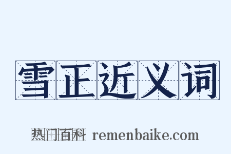 雪正近义词是什么意思的图片